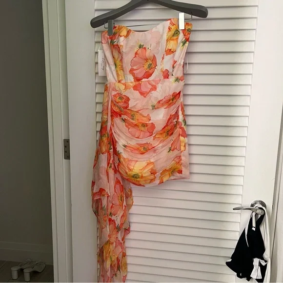 Katie May Chasing Dawn Dress in Apricot Poppy - Picture 3 of 7